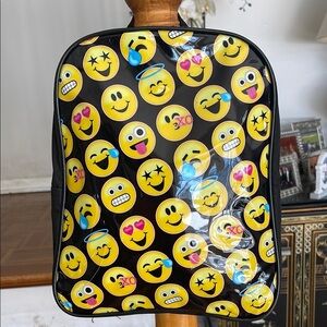 🎈3/$20 NWT Emojination black emoji mini backpack
